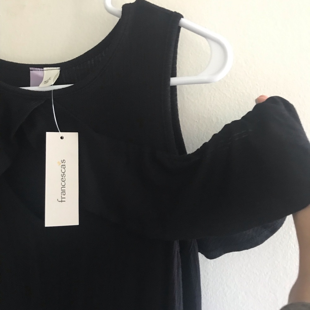 Francesca’s Black Dress (Cold Shoulder)